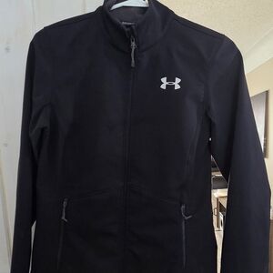 Under Armour Women’s Black Full-Zip Utility Jacket with Reflective Logo